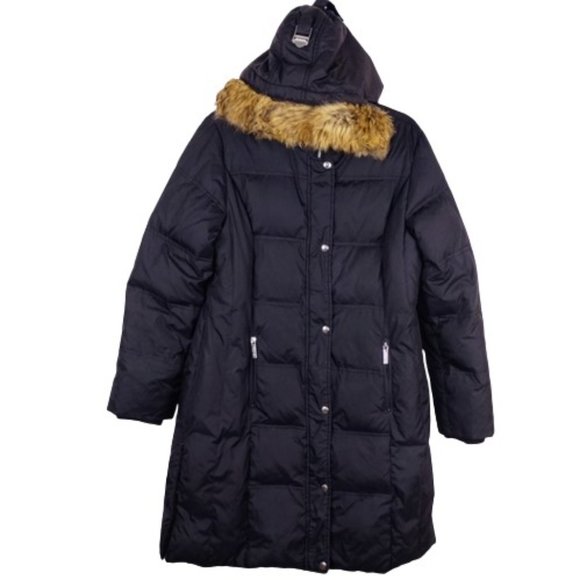 Michael Kors Jackets & Blazers - Michael Kors long  Puffer Faux Fur Hood Coat Size Large